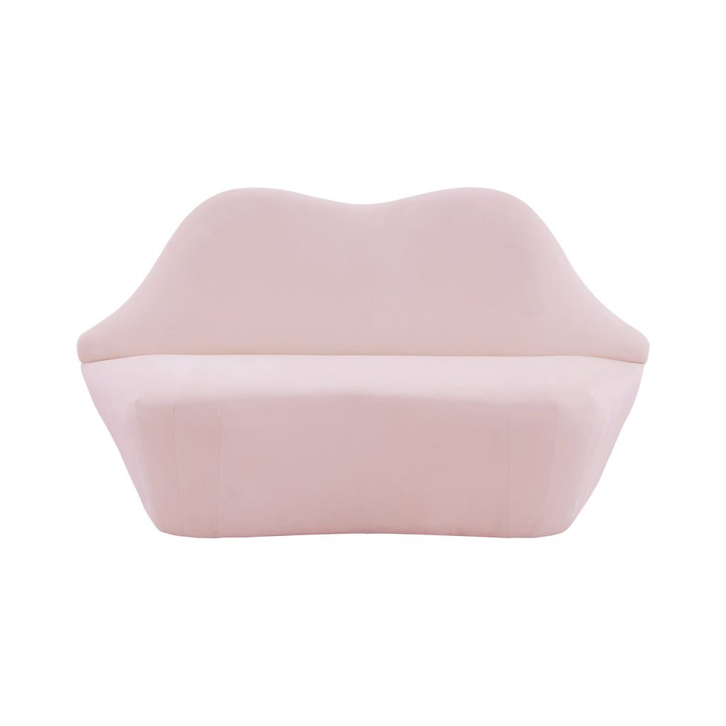 Lips Blush Velvet Settee