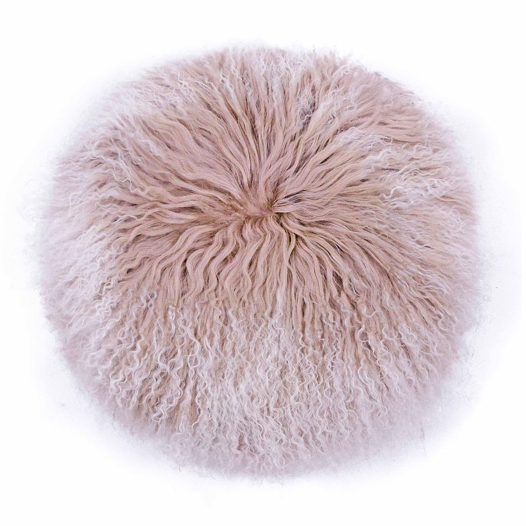 Preview image for Ruby 16" Genuine Tibetan Lamb Fur Round Pillow