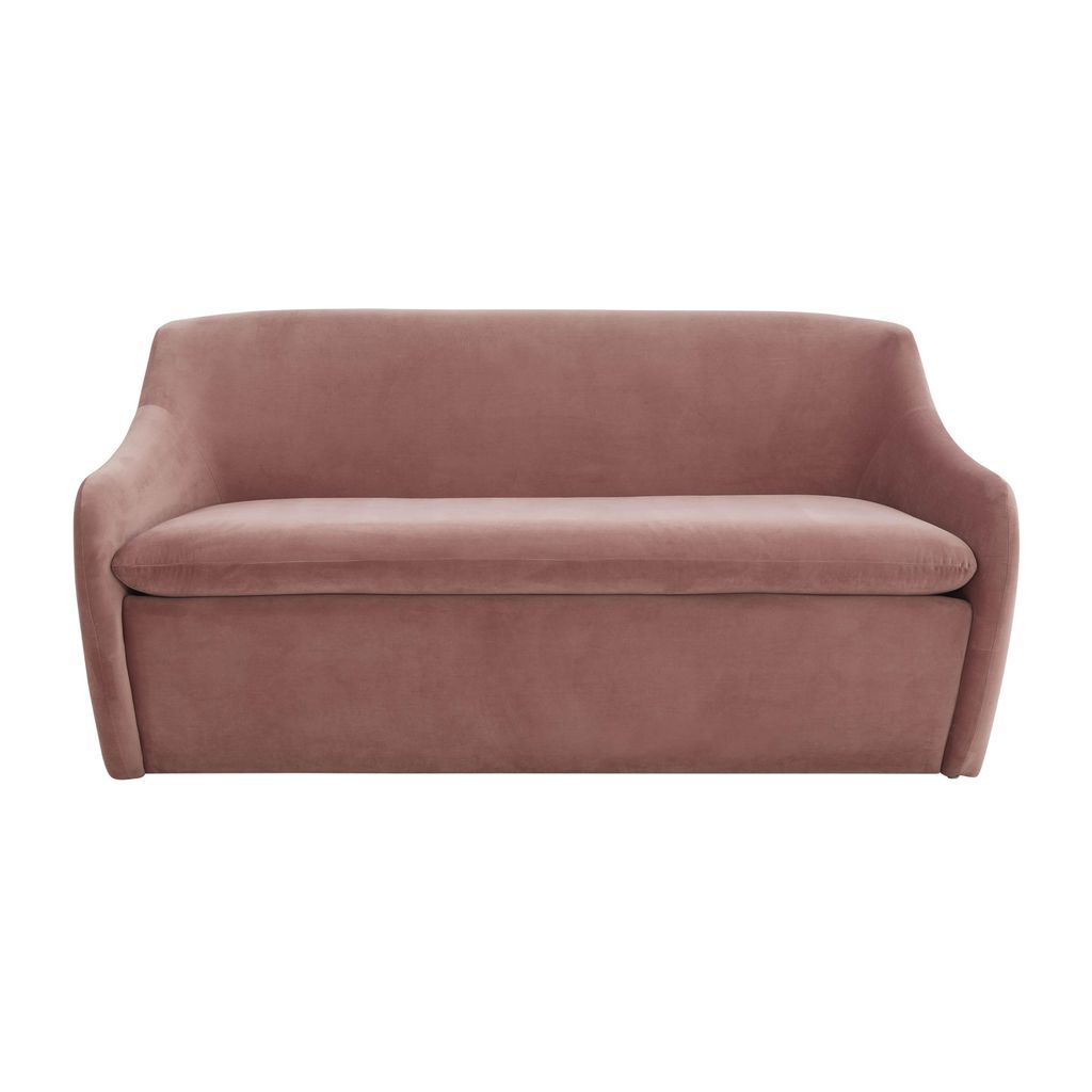 Cellia Velvet Loveseat, Mauve