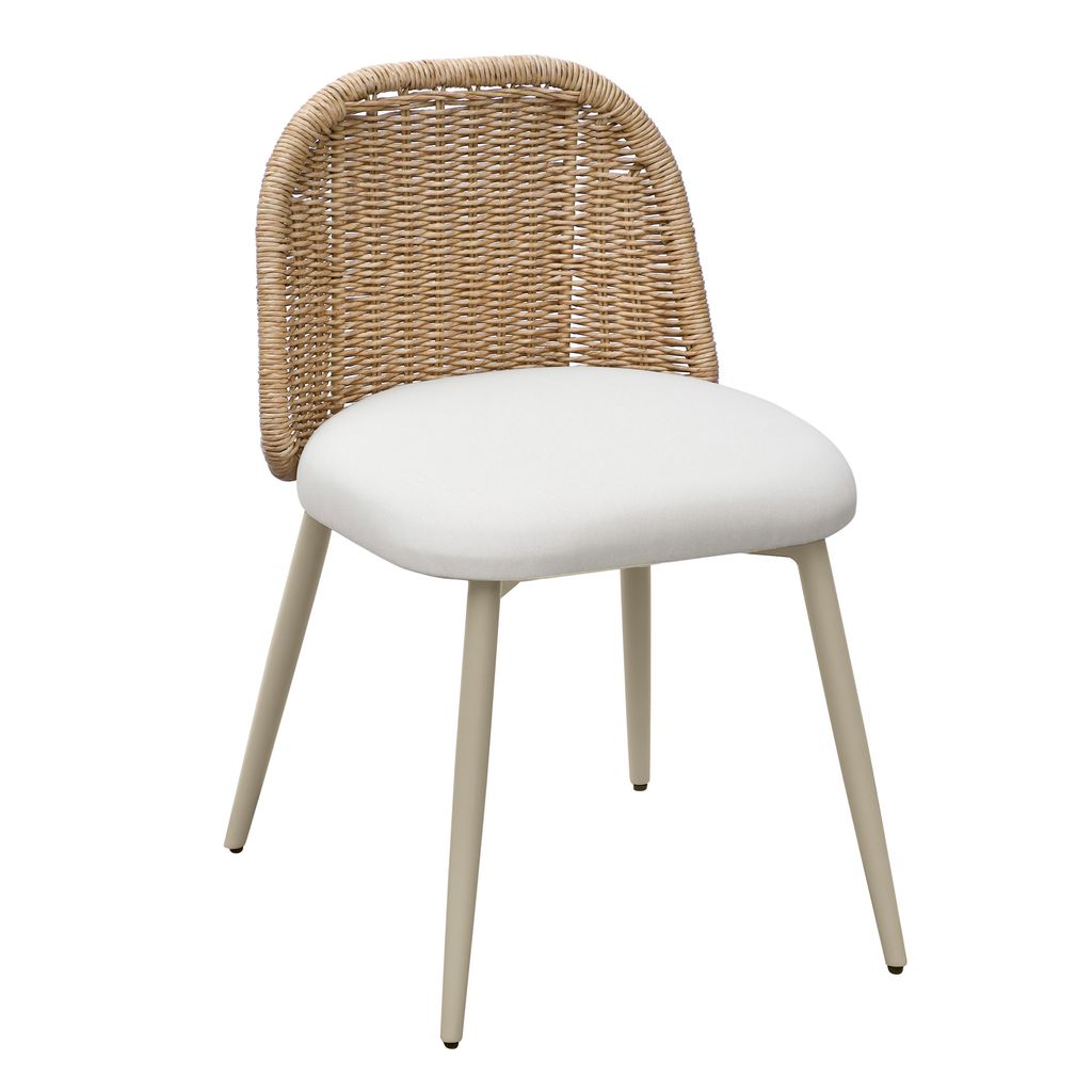 Preview image for Alexa Cream Performance Fabric Outdoor Dining Chair