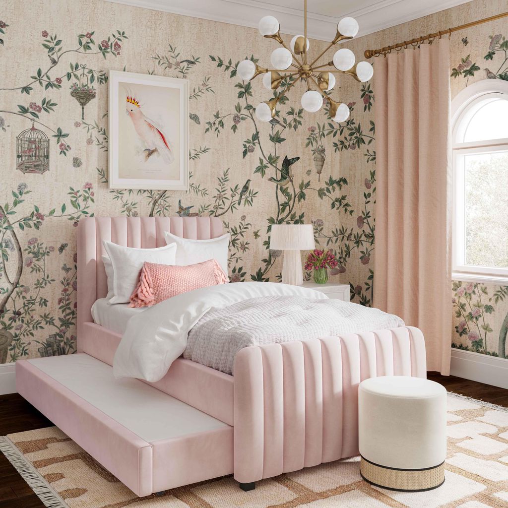 Angela Blush Trundle In Twin
