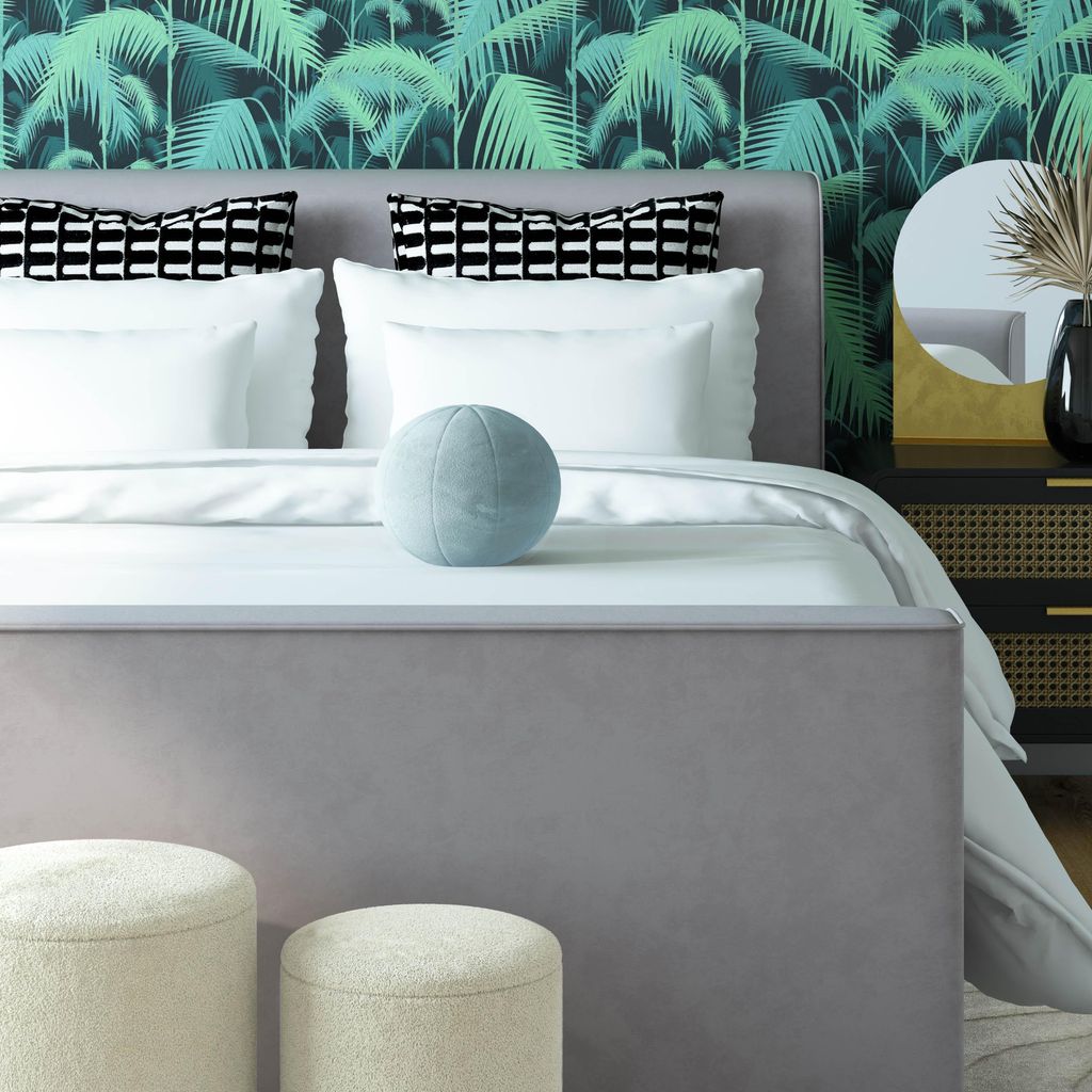 Sea Blue Velvet Sphere Pillow