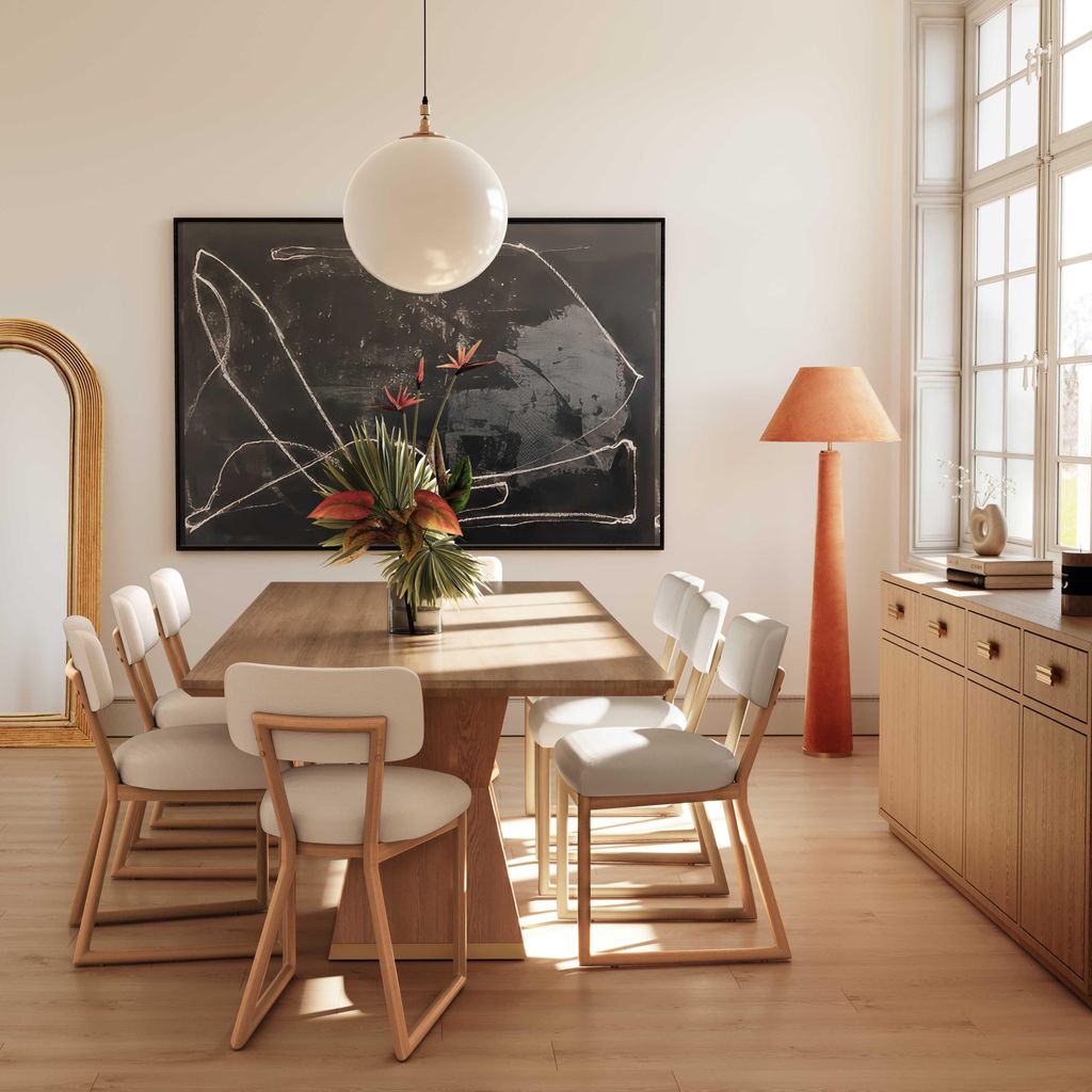 Cream Performance Fabric Dining Chair