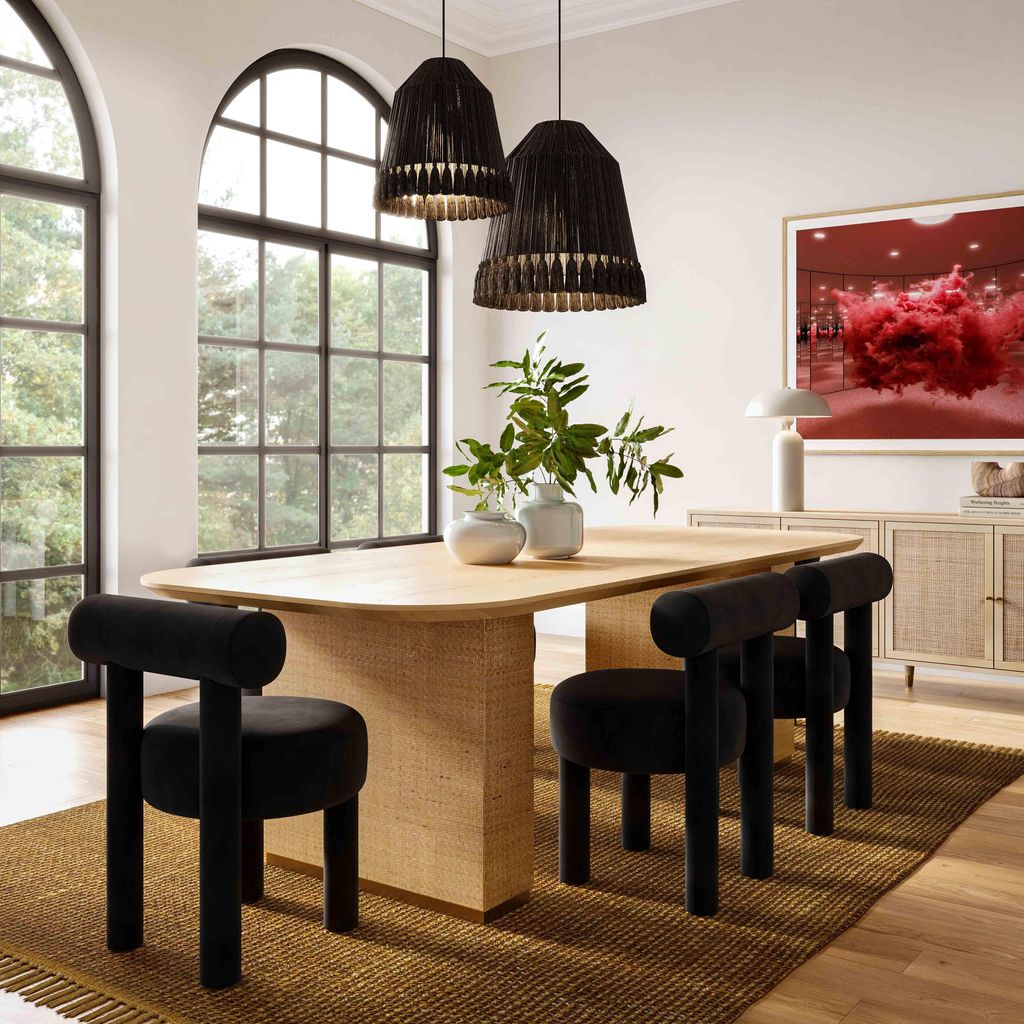Black Velvet Dining Chair