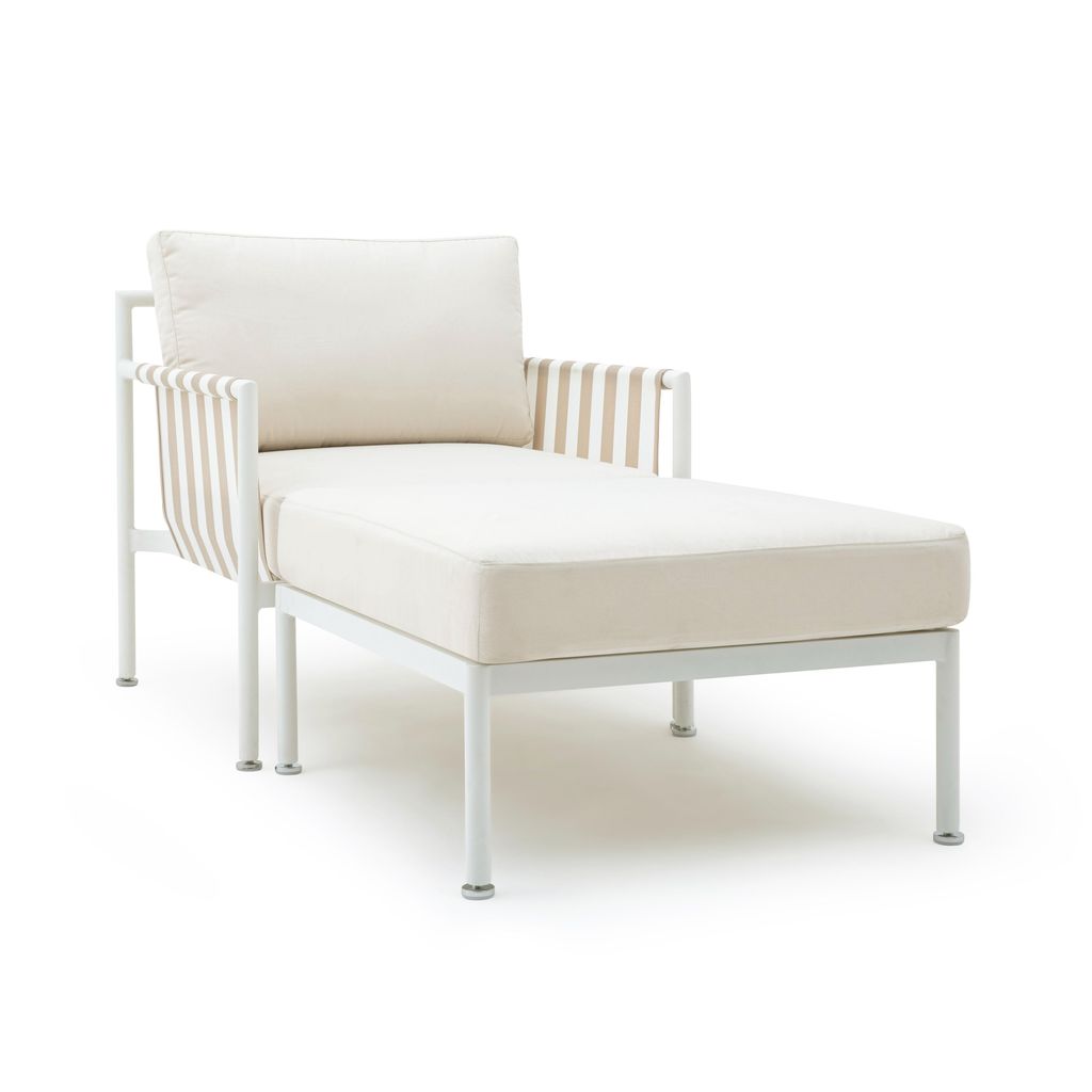 Riviera Lounge Chair, Cream/Tan
