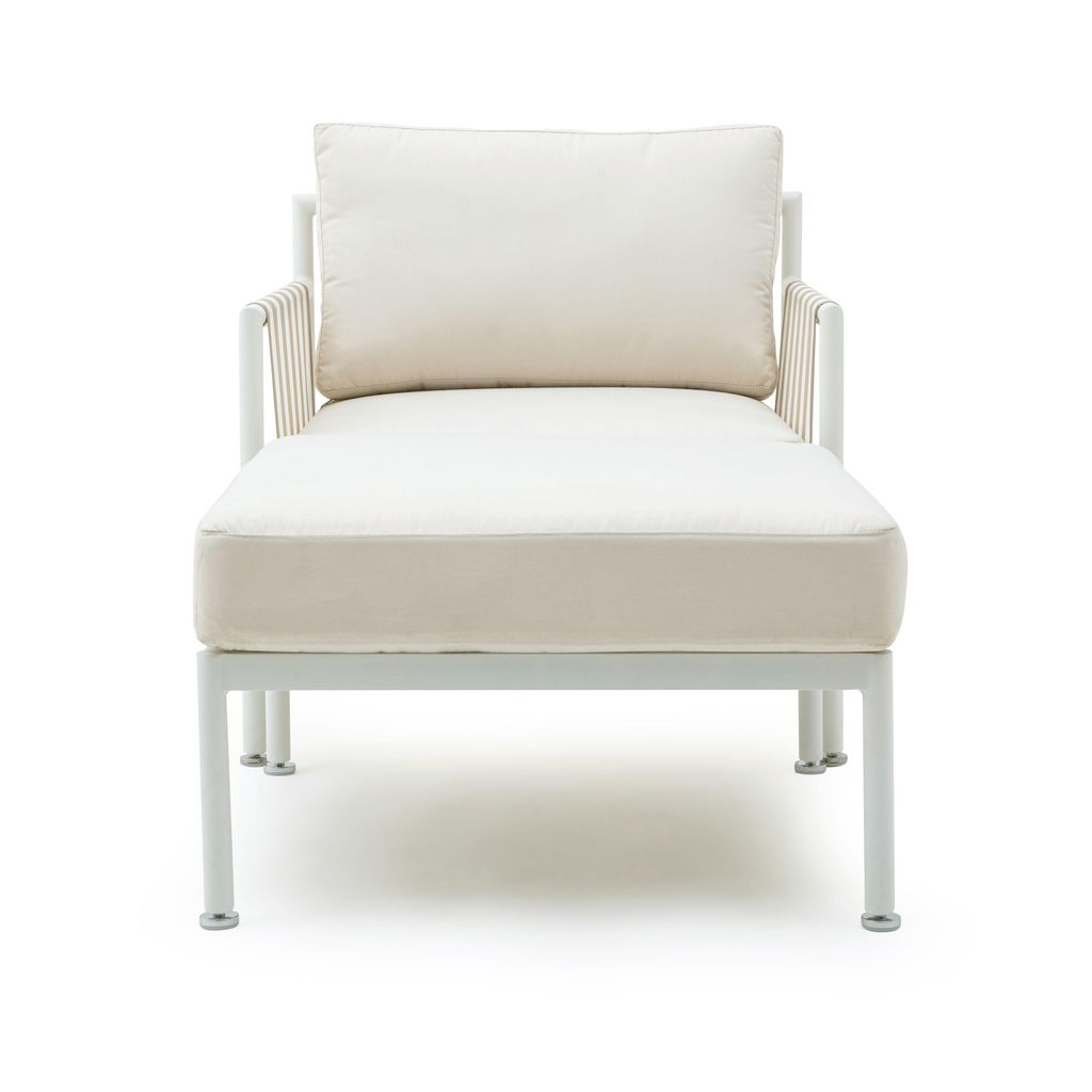 Riviera Lounge Chair, Cream/Tan