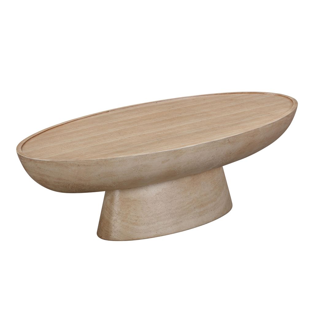 Faux Travertine Outdoor Coffee Table