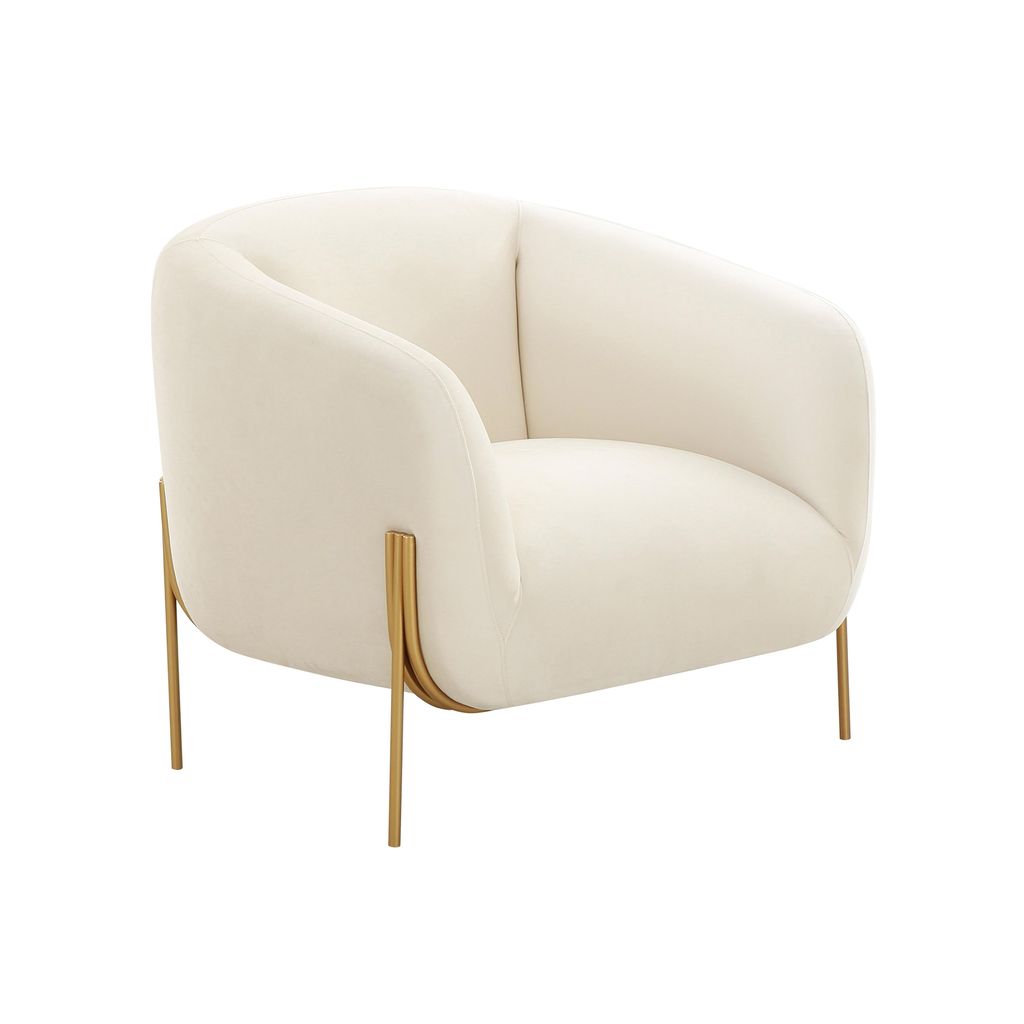 Preview image for Kandra Cream Velvet Accent Chair