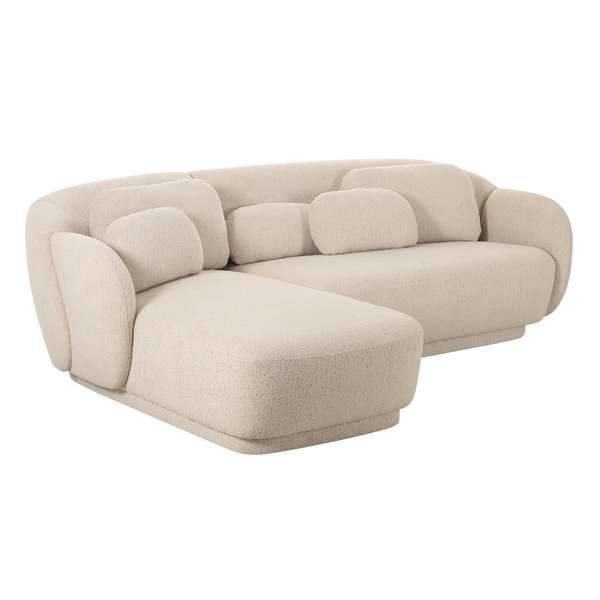 Misty Cream Boucle Sectional - Laf
