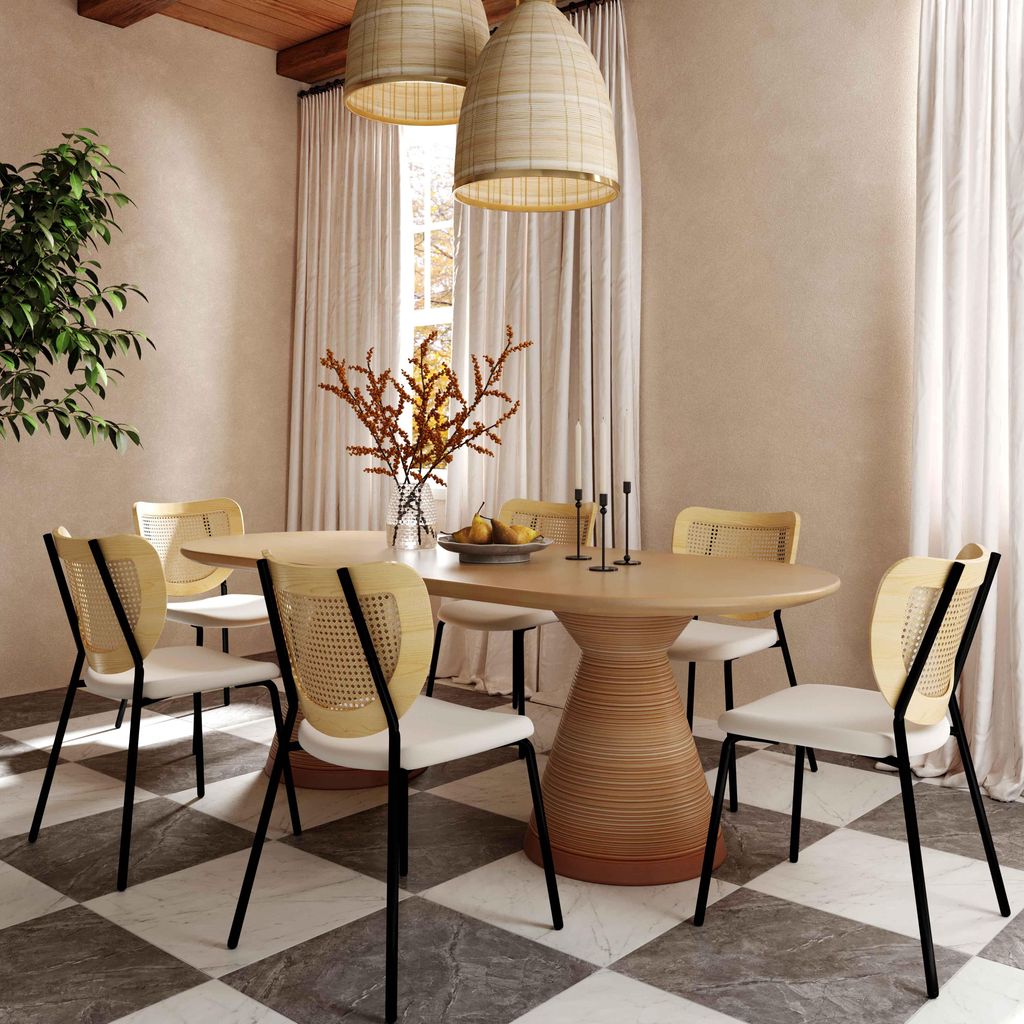 Nessie Natural Rattan Dining Chair - Set Of 2