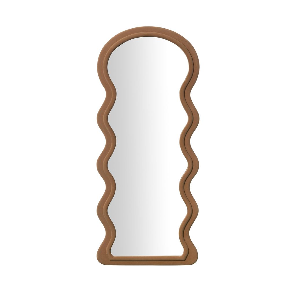 Preview image for Rhodes Cinnamon Velvet 70" Floor Mirror