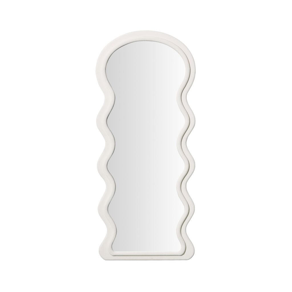 Preview image for Rhodes Cream Velvet 70" Floor Mirror