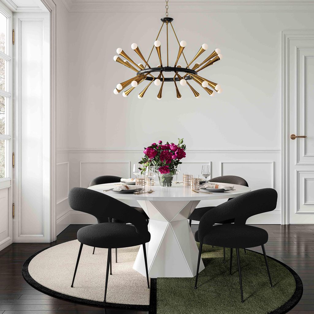 Black Performance Boucle Dining Chair