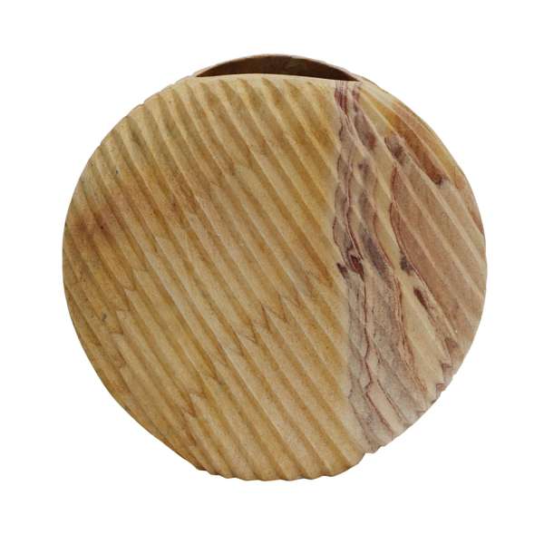 Saava Shell Stone Vase In Sandstone
