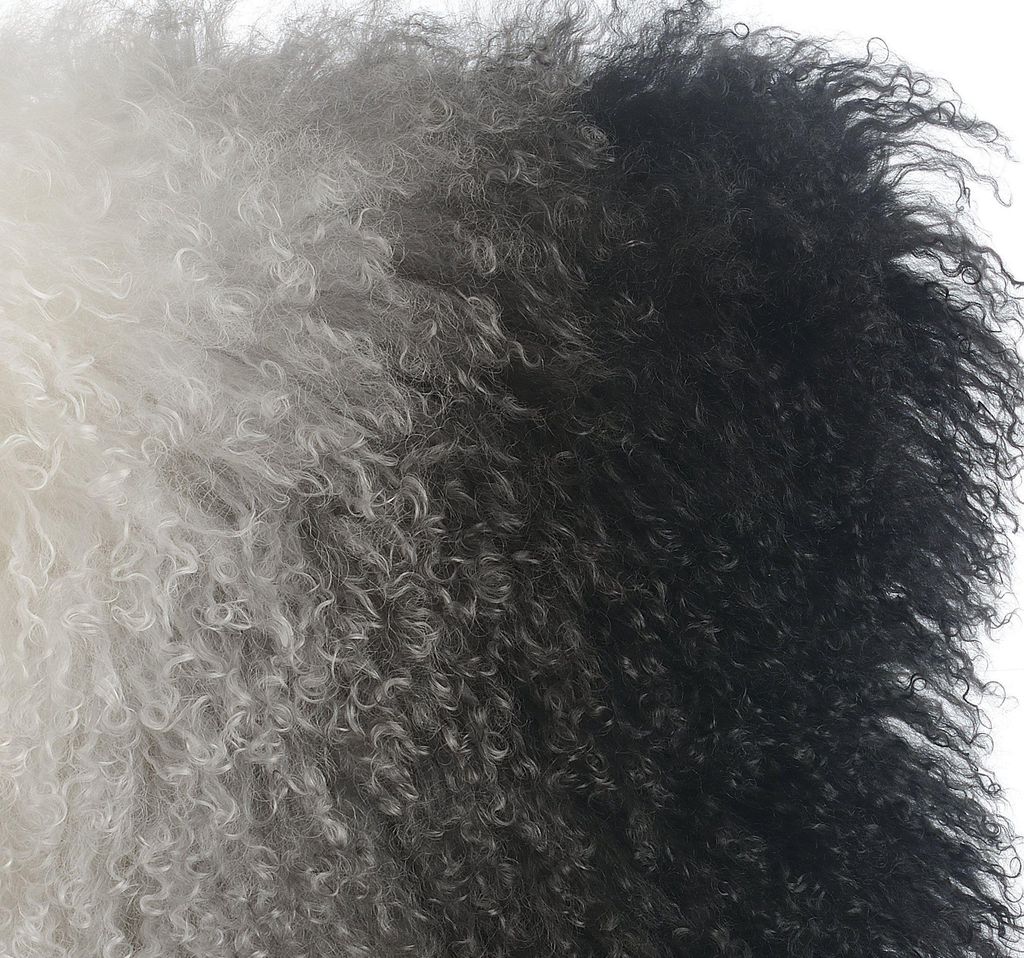 Tibetan Sheep Pillow White To Black