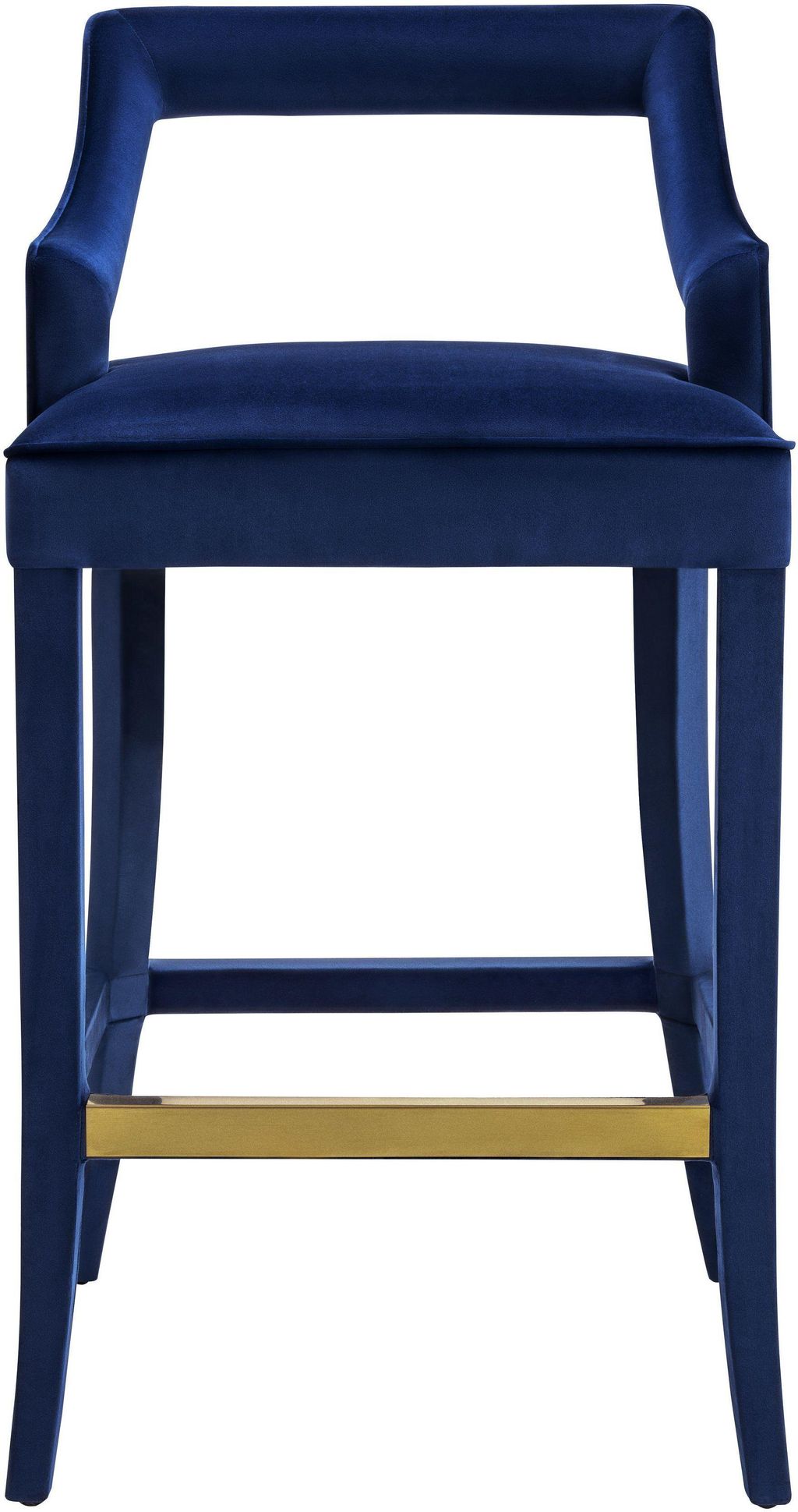 Blue Velvet Counter Stool