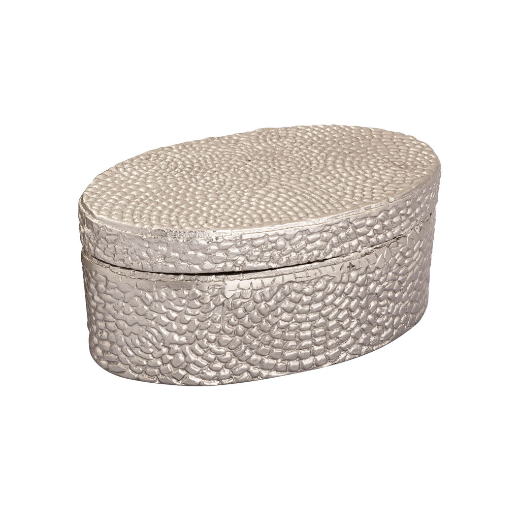 Preview image for Oval Pebble Box - Small Nickel