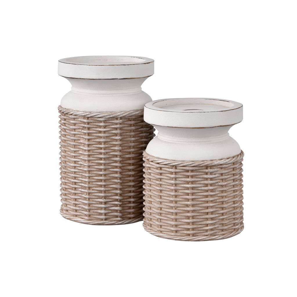 Candleholder - Set Of 2 Beige