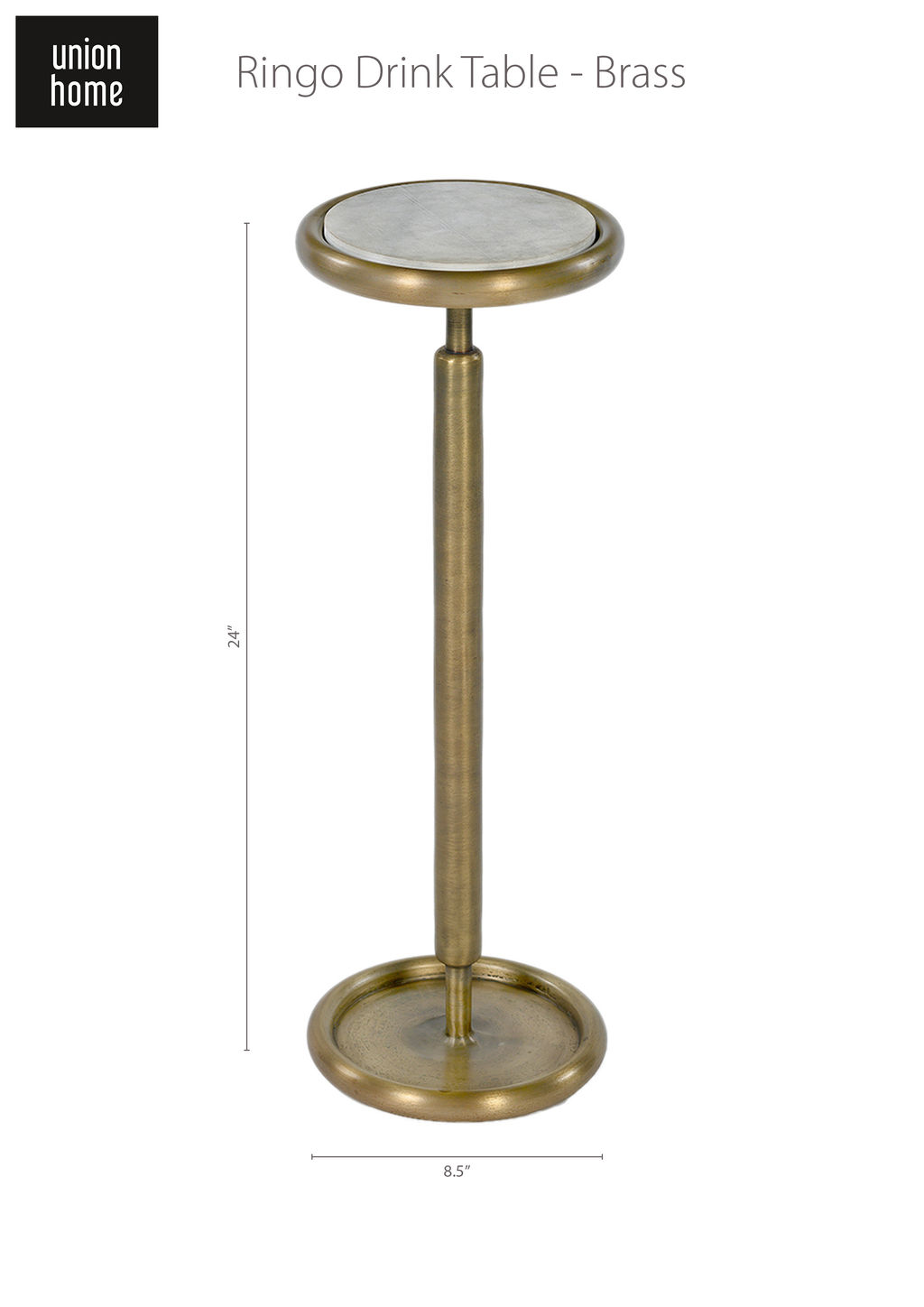 Ringo Drink Table - Brass