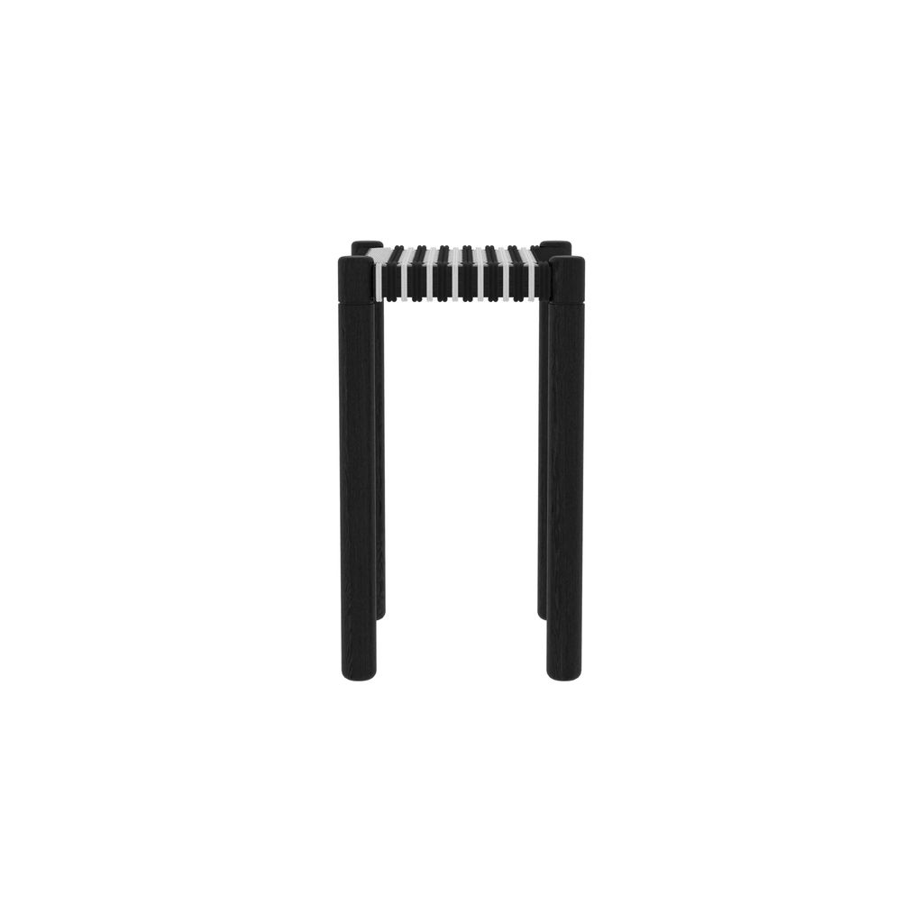 Preview image for Modern Woven Bar Stool, Black + White