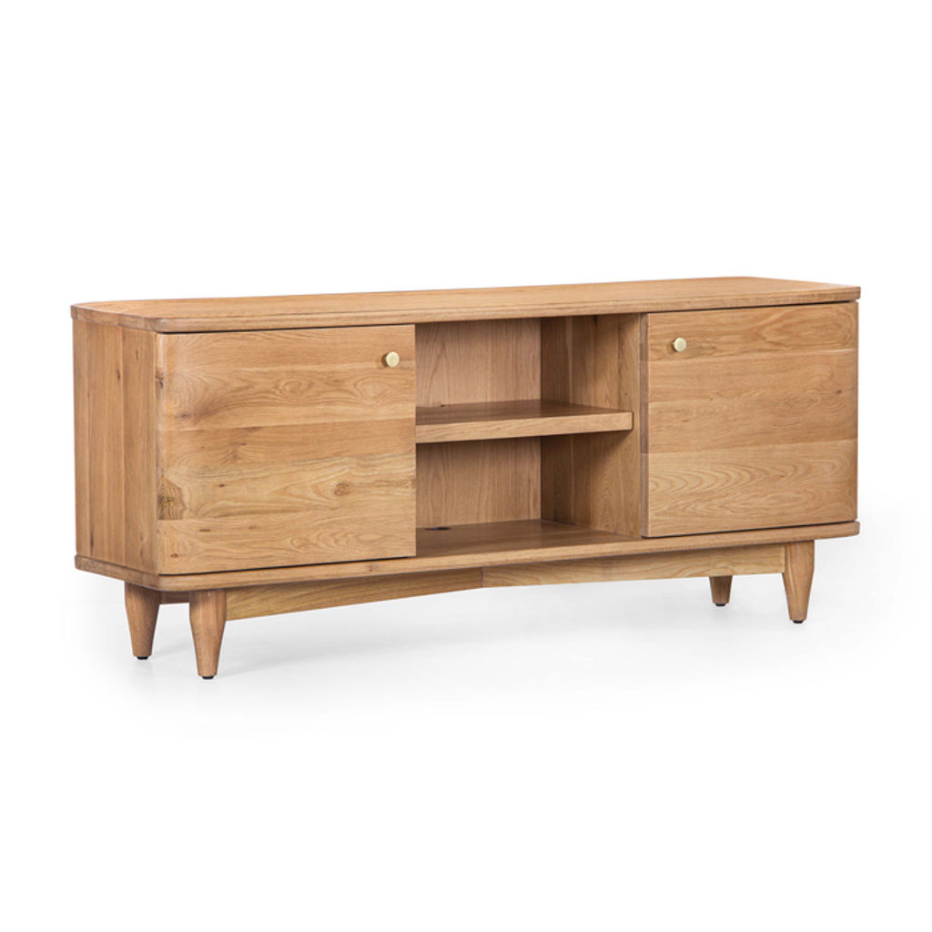 Media Stand, Natural Oak Wood