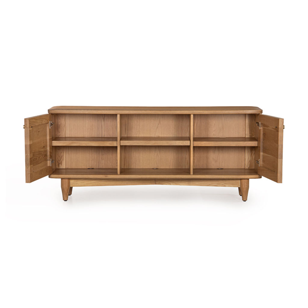 Media Stand, Natural Oak Wood