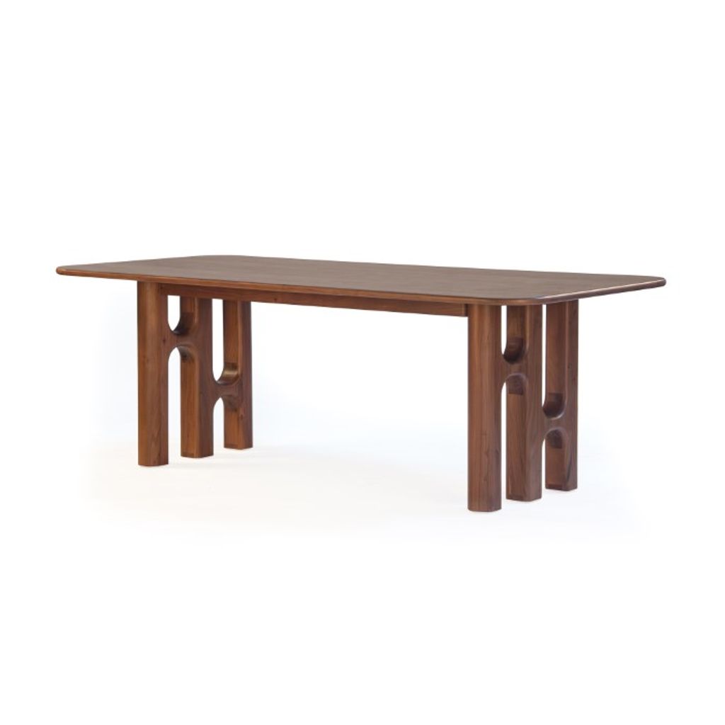 Grotto Dining Table, Light Walnut