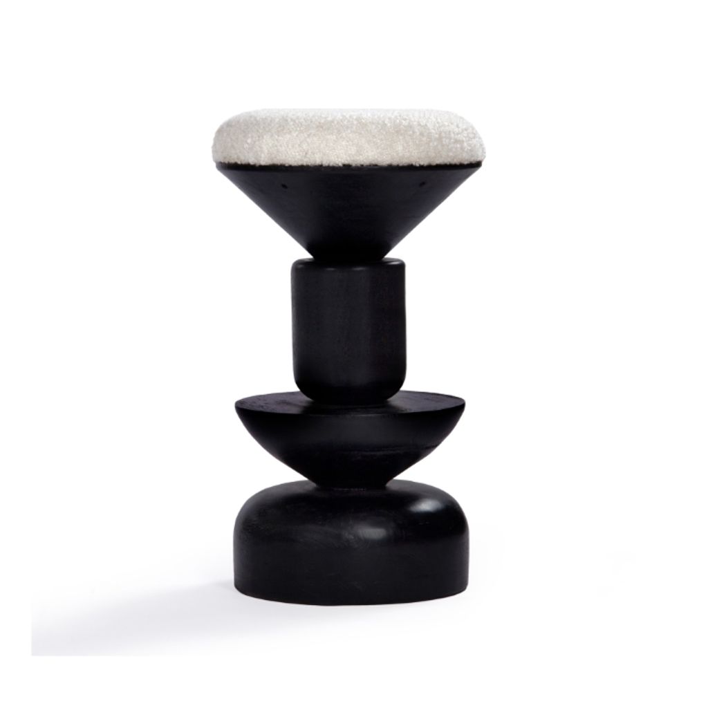 Preview image for Kebab Solid Wood Counter Stool, Charcoal