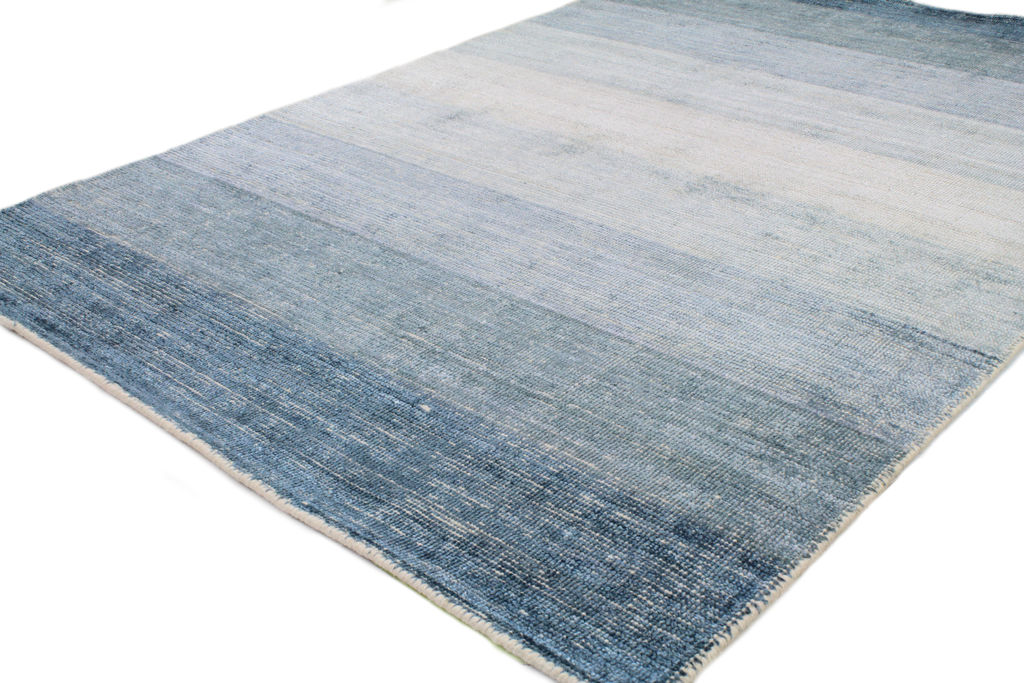 Blue Viscose Pile 8'6" X 11'6"  Area Rug