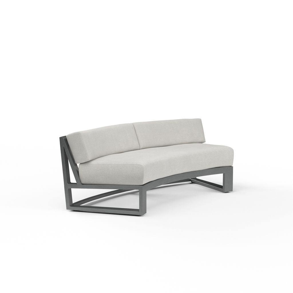 Preview image for Living Room Curved Sofa, Cast Silver