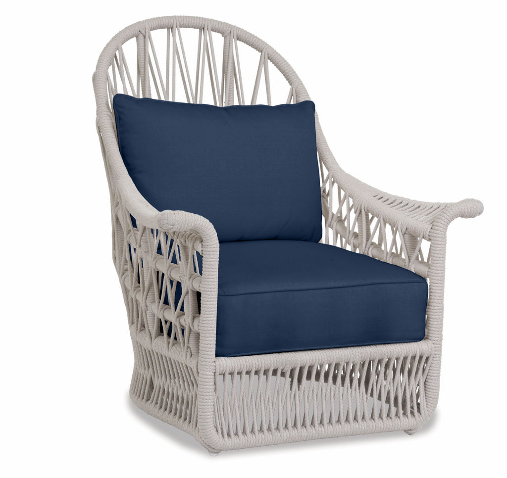 Rope Wing Chair, Indigo