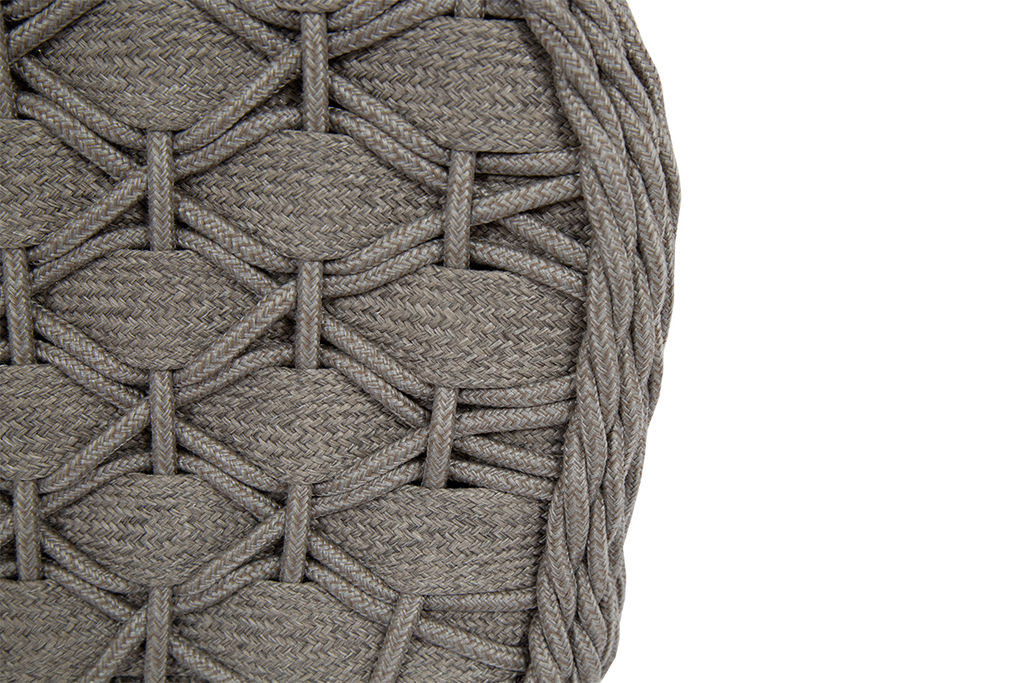 Olefin Rope Club Chair, Charcoal/Sky Blue