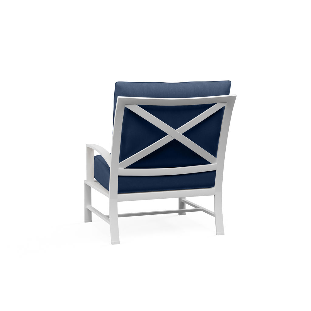 Club Chair, Frost White/Navy