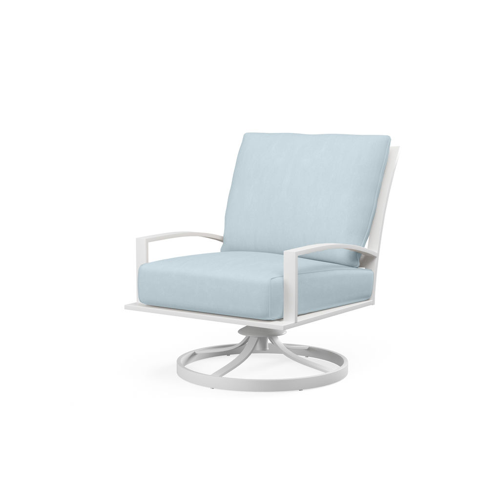 Club Swivel Chair, Frost White/Light Blue