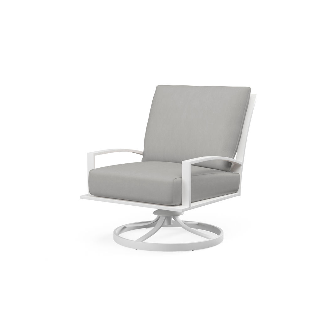 Club Swivel Chair, Frost White/Gray