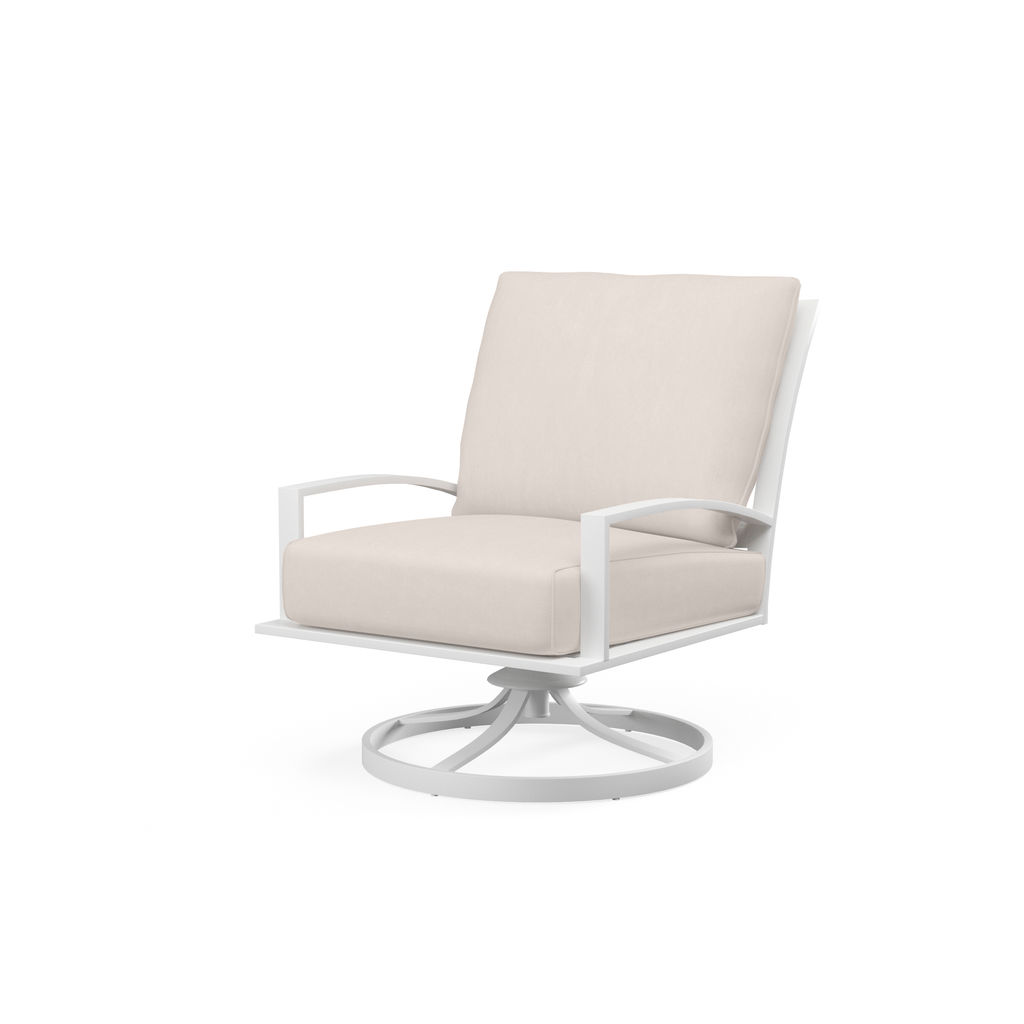 Club Swivel Chair, Frost White/Sand