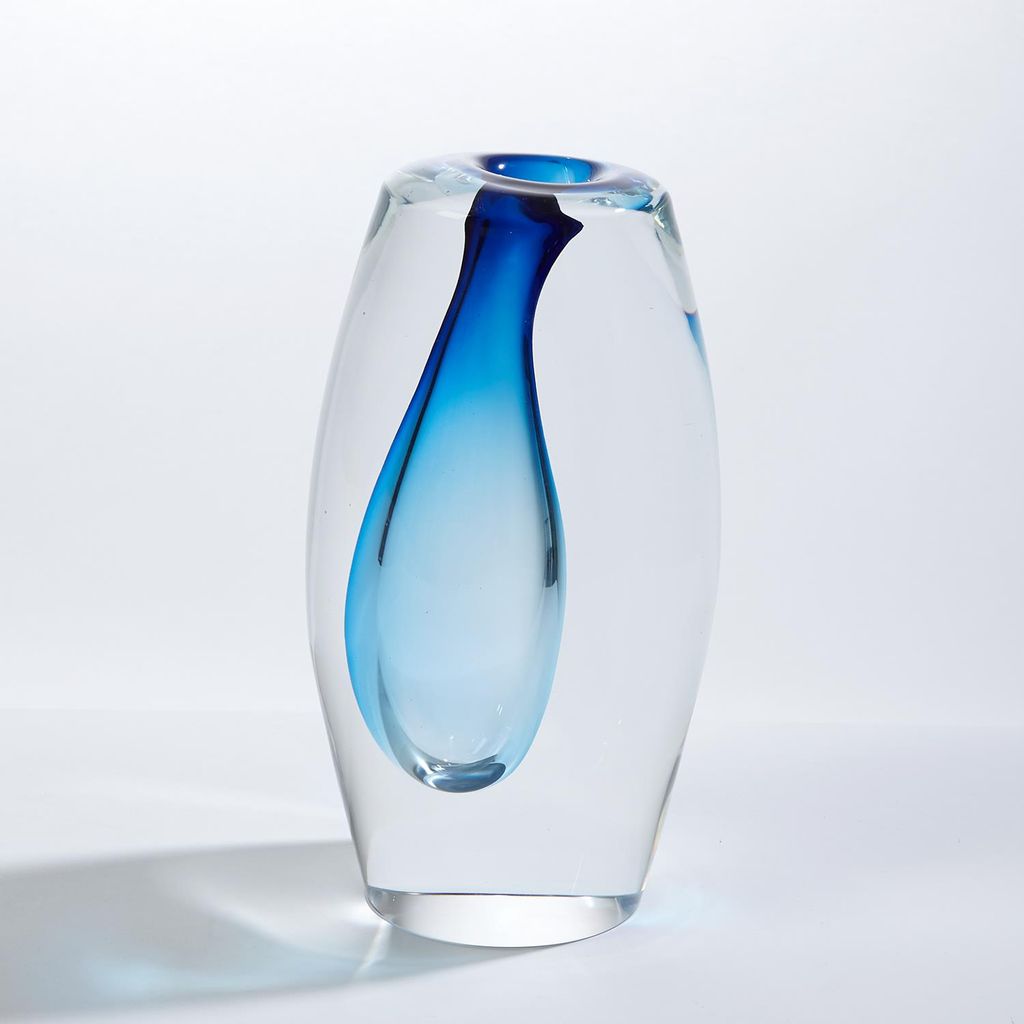 Preview image for Offset Vase Light Blue, Small