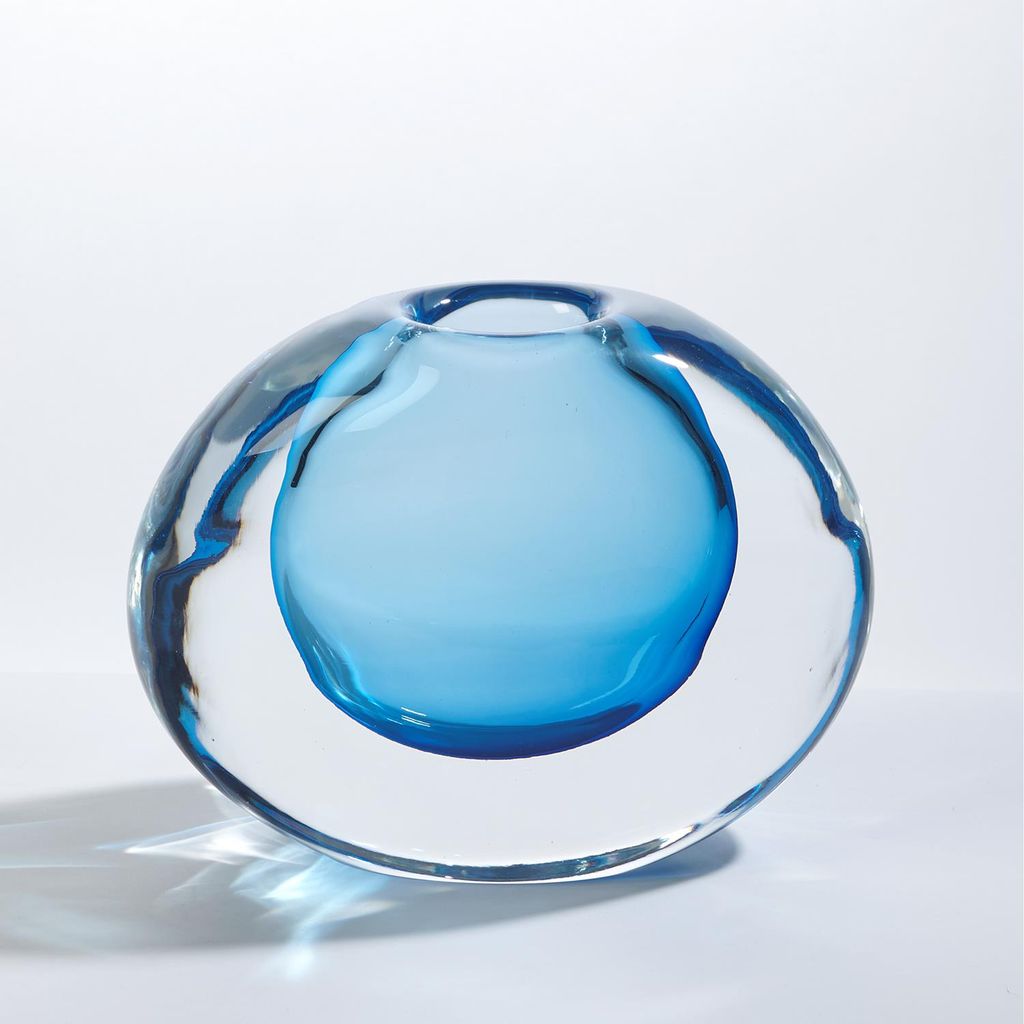 Preview image for Offset Round Vase, Light Blue