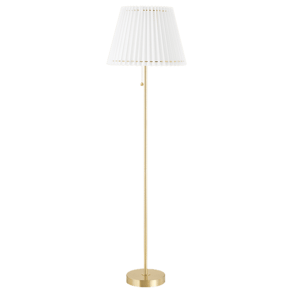 Demi 1 Light Floor Lamp, Aged Brass