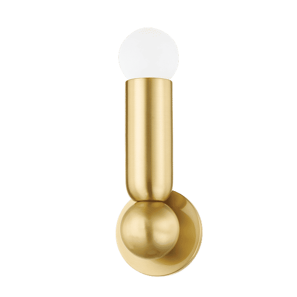 Lolly 1 Light Wall Sconce, Aged Brass