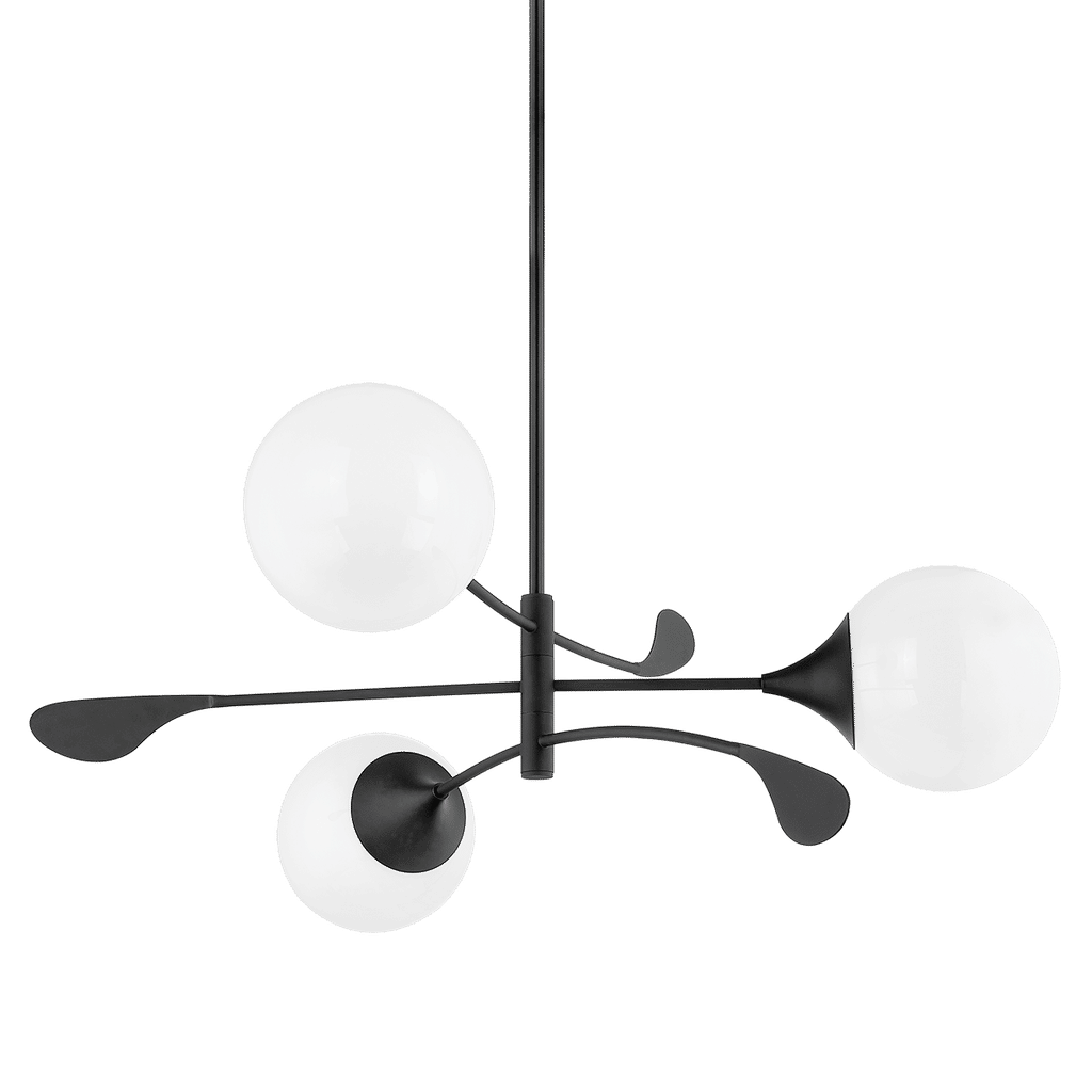 Victoria Chandelier 42" X 17.5", Textured Black