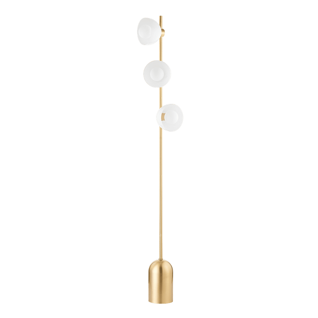 Belle Floor Lamp 11" X 67", Aged Brass