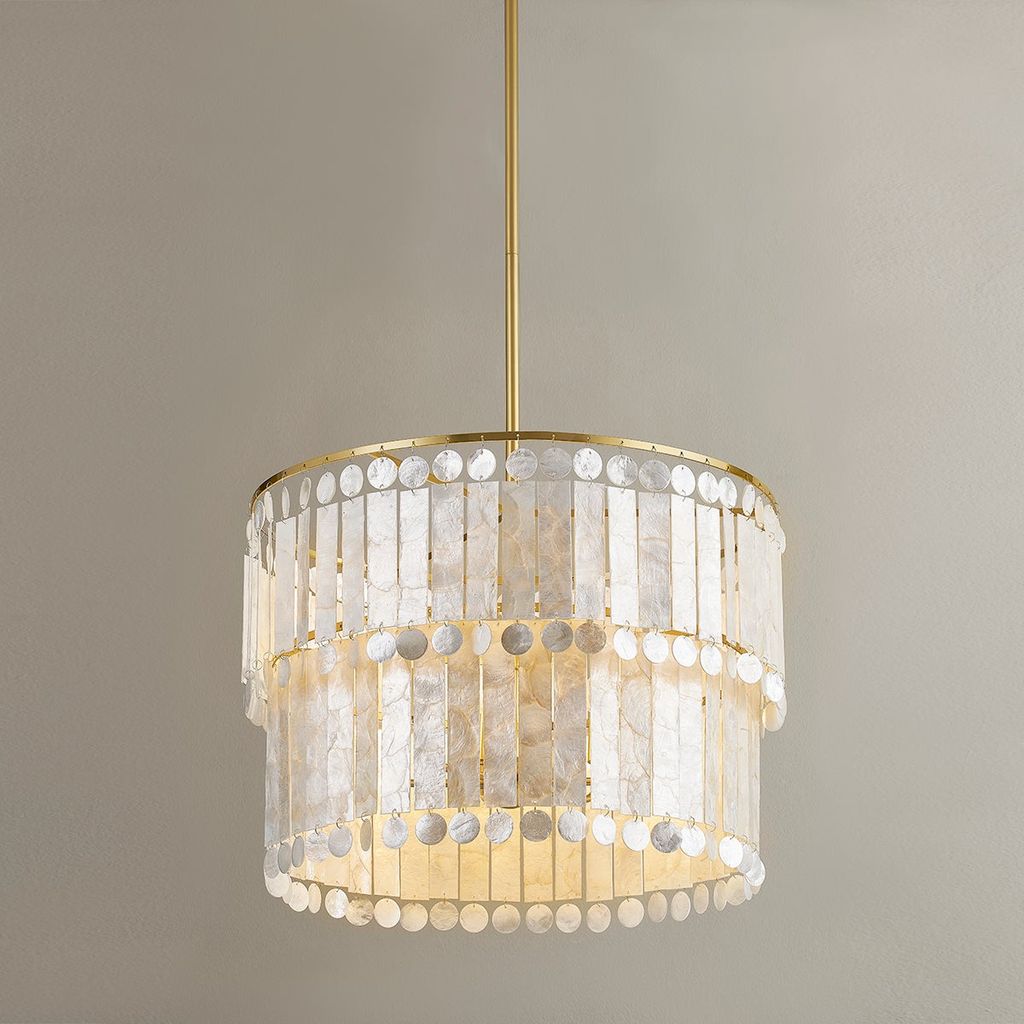 Melisa Chandelier 24" X 18.5", Aged Brass