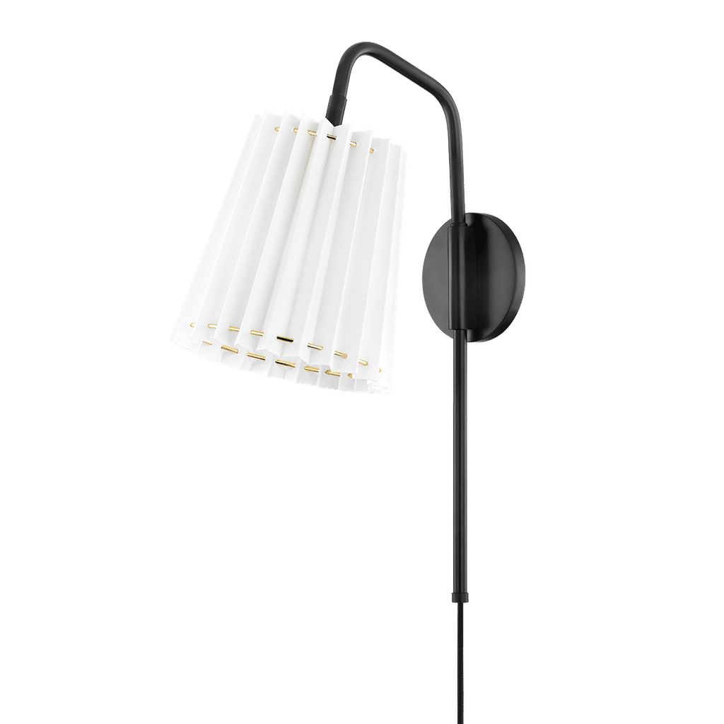 Preview image for Demi Plug-In Sconce 7.75" X 20.25", Soft Black