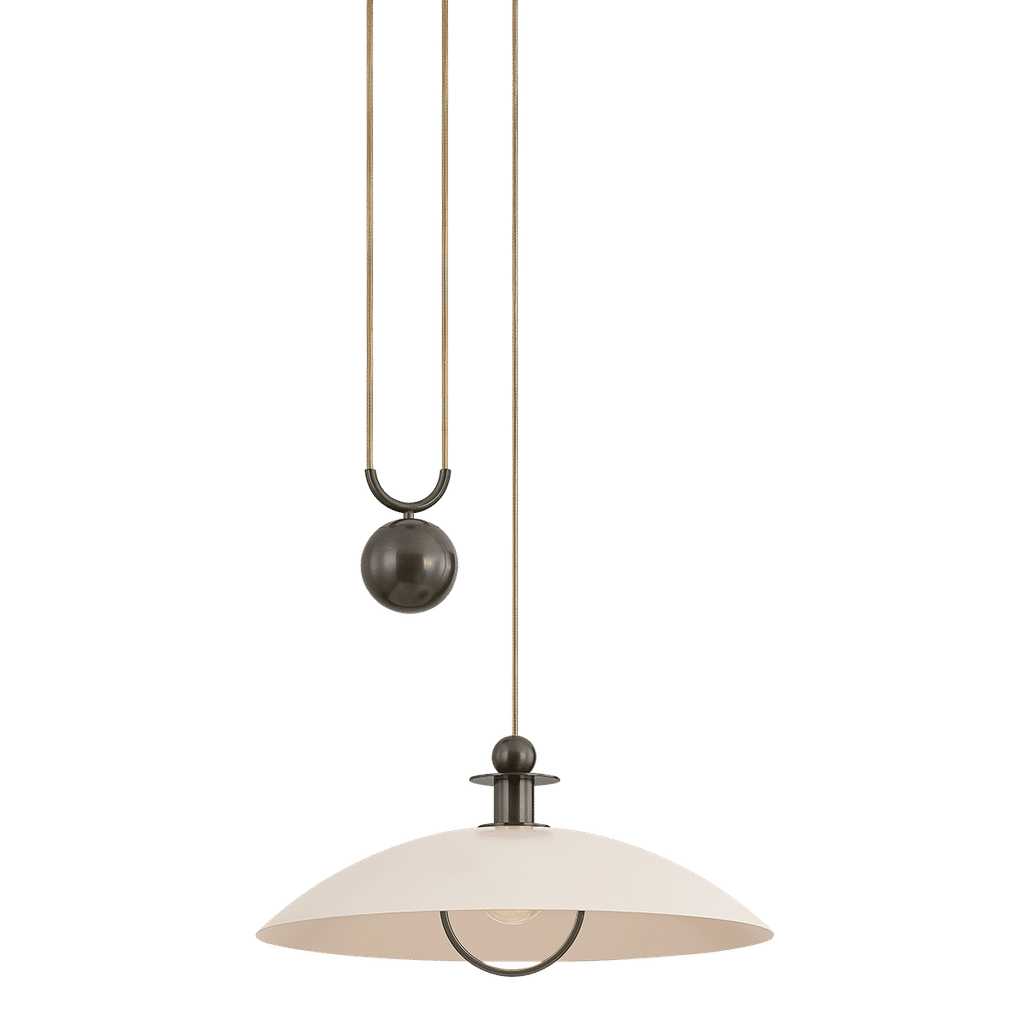 Dottie Pendant 22" X 8.75", Bronze And Soft Bisque