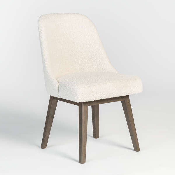 Jackie Dining Chair In Warm Cotton And Moderna Brown