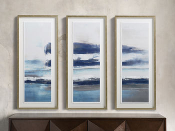 22&quot; Clearing Storm Framed Triptych