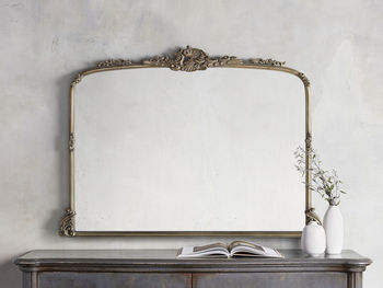 Amelie 51.5&quot; Wooden Arched Dresser Mirror In Gold