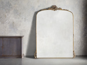 Amelie 64&quot; Wooden Arched Grand Floor Mirror In Gold