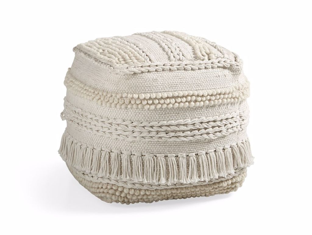 Preview image for Charlie Ivory Shag Pouf